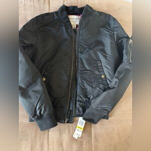 American Rag Jet Black Bomber Jacket